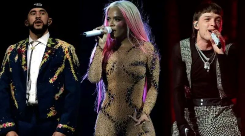 Karol G noquea a Peso Pluma y a Bad Bunny en Premios Latin Billboard 2024