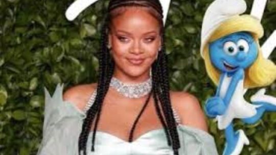Rihanna acaparó todas las miradas en el estreno de la película Los Pitufos en Bruselas
