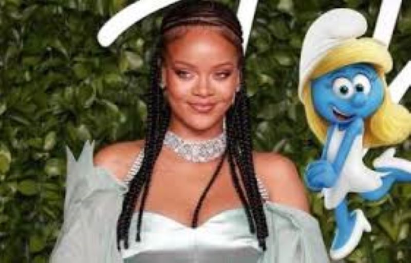 Rihanna acaparó todas las miradas en el estreno de la película Los Pitufos en Bruselas