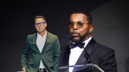 Santiago Matías, brinda su apoyo a Luis Polonia en la gala premier de su película